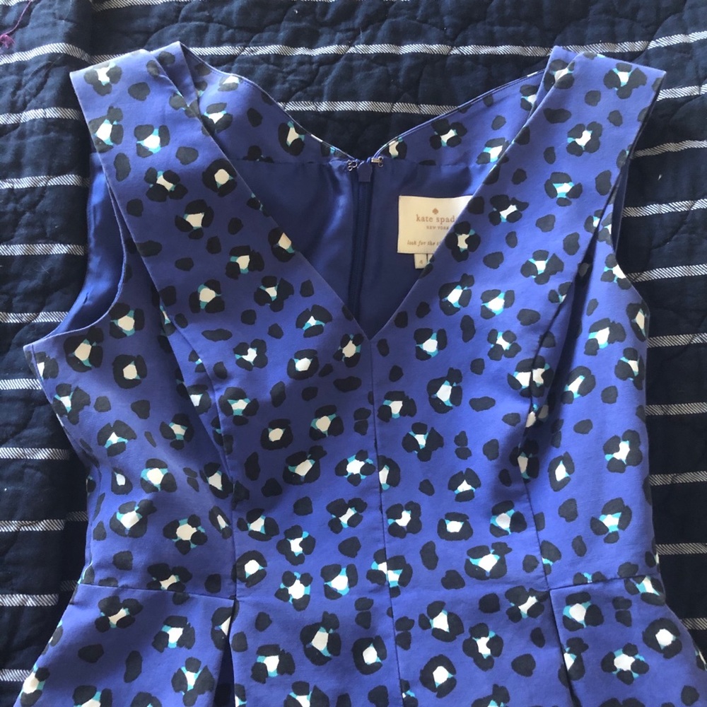 Adorable leopard blue Kate Spade dress